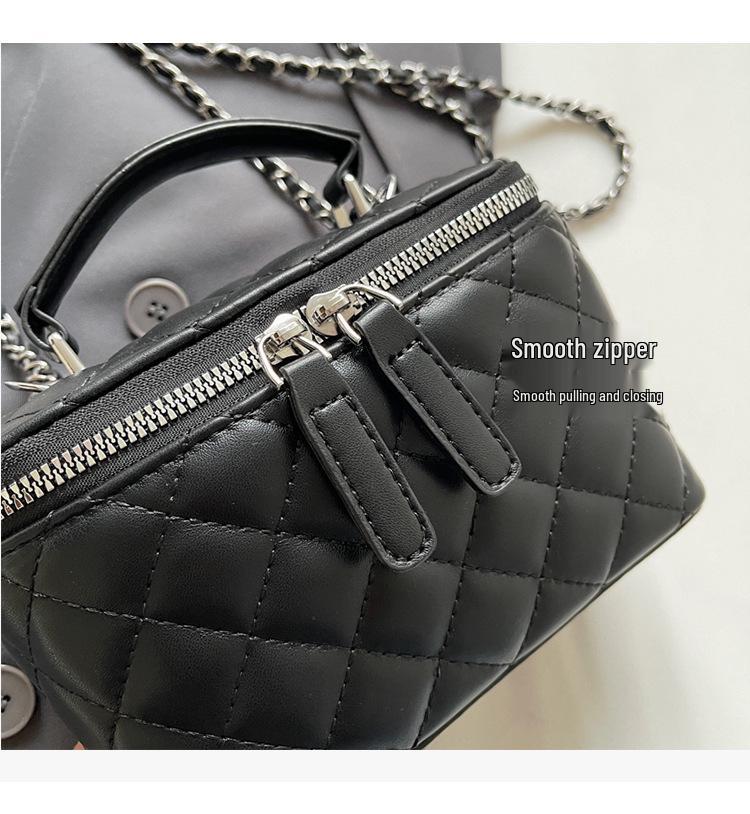 Женская маленькая сумочка с вышивкой аргайл 2025: Универсальная цепочная сумка кроссбоди, ручная коробка, квадратная сумка для весенне-летней моды