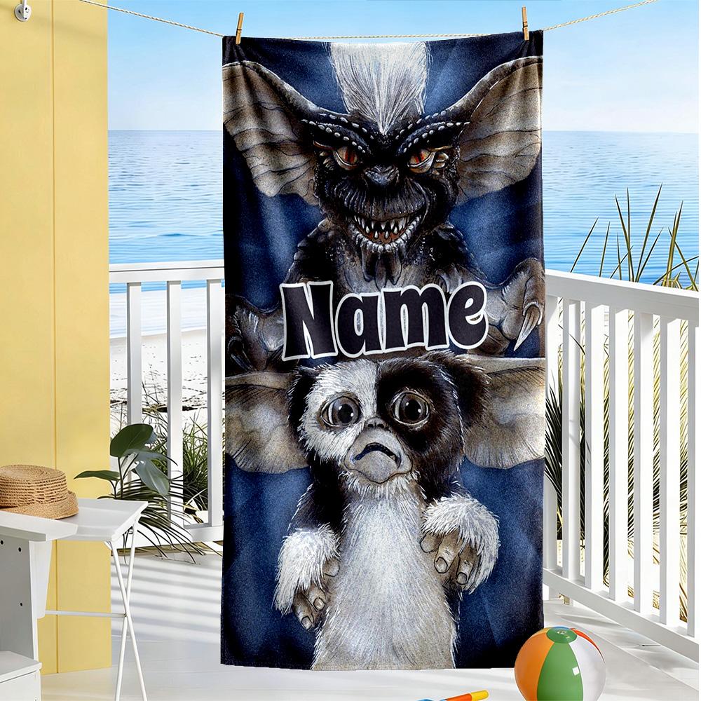 Warner Personalized Text Beach Towel Quick-Dry Soft Microfiber Portable for SwimmingBeachCamping Travel Beach AccessoriesGym