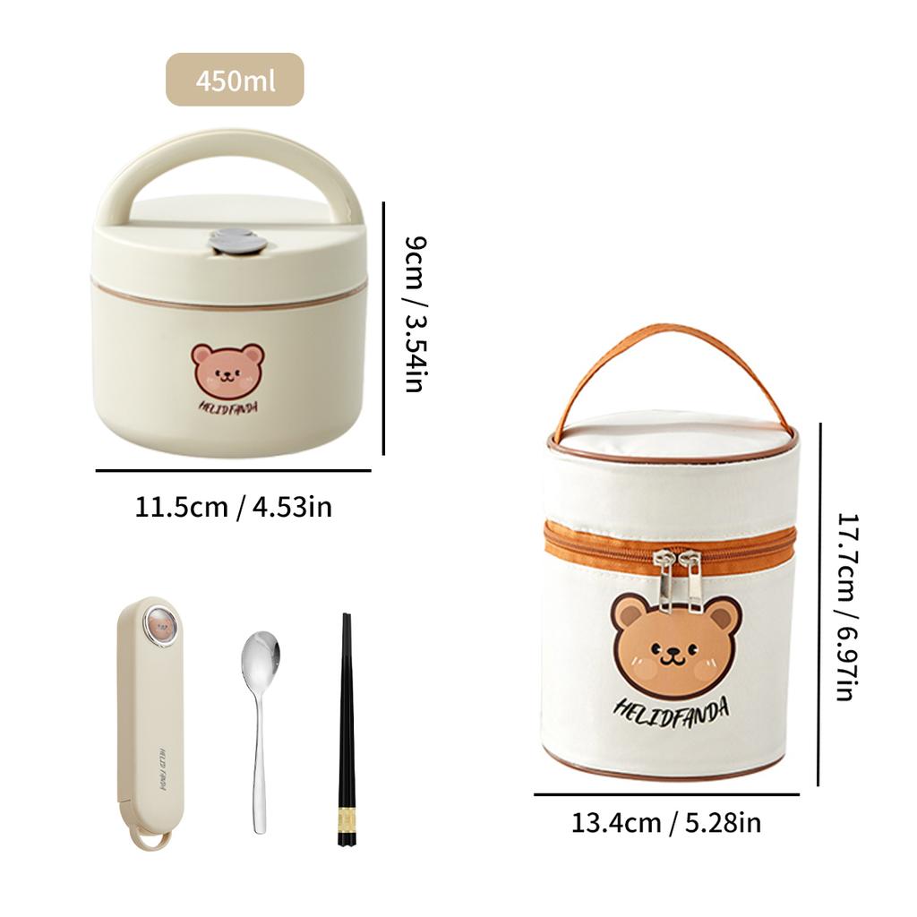 Ceramic Lunch Box Portable Insulated Food Storage Container With Lid Microwave Bento Box Sealed Leak Proof Food Jar
