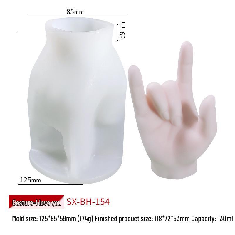 Форма для свечи с жестом руки «Три веры» для изготовления ароматических свечей и диффузоров своими руками