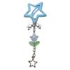 Blue/Purple Star Shape Hairpin for Girls Cute Sweet Style Charm Hair Barrettes with Flower Pendant for Photography