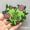 Love Nature Нашивки Вышитые Нашивки 'Волшебный Гриб' Для Одежды DIY Наклейки Пришивные Аппликации Цветы Полоски