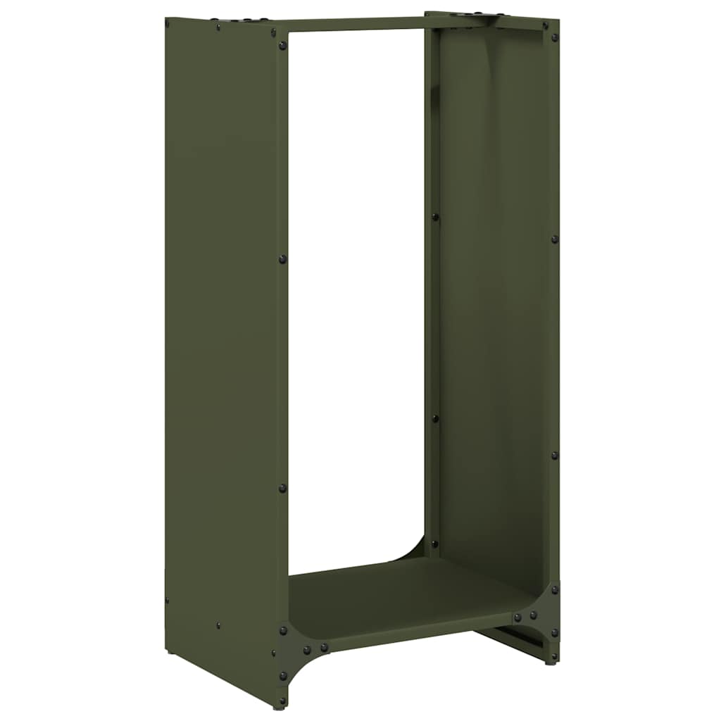 Firewood Rack Olive Green 40 x 30 x 80 cm Cold Rolled Steel