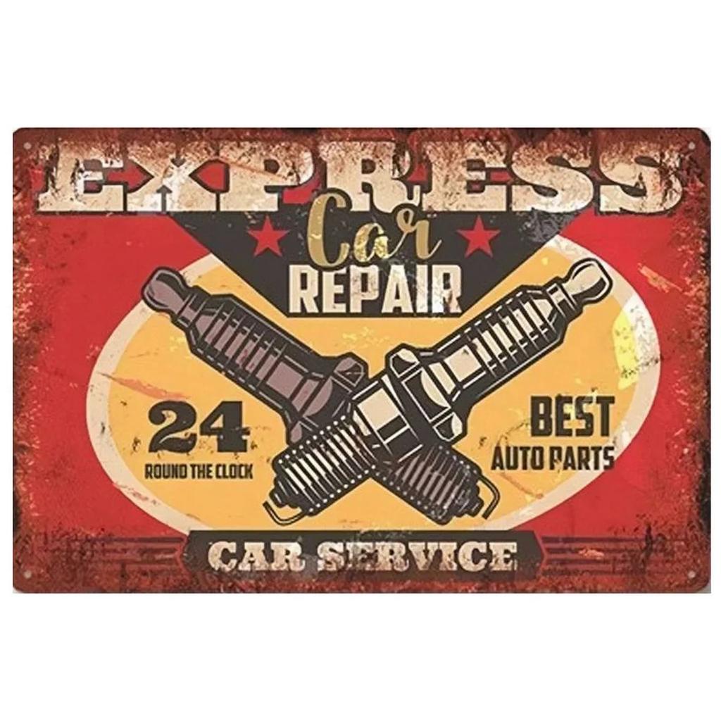 Auto Parts Garage Plaque Metal Tin Signs Wall Decoration Vintage Posters Iron Painting for Man Cave Home Cafe Garden Club Bar