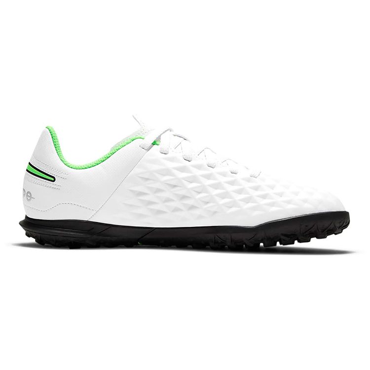 Nike Tiempo Legend 8 Club TF Удобные Универсальные Нескользящие Прочные Футбольные Бутсы с Низким Верхом Детские Футбольные Бутсы Белые Зеленые AT5883-030