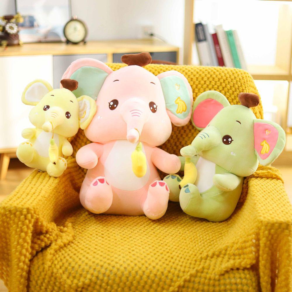 Gift Educational Elephant Stuffed Toys Banana Elephant Doll Elephant Plush Toy Forest Animals