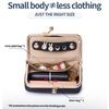 Exquisite Leather Jewelry Storage Bag Solid Color Jewelry Storage Box Cosmetic Bag  Woman Girls