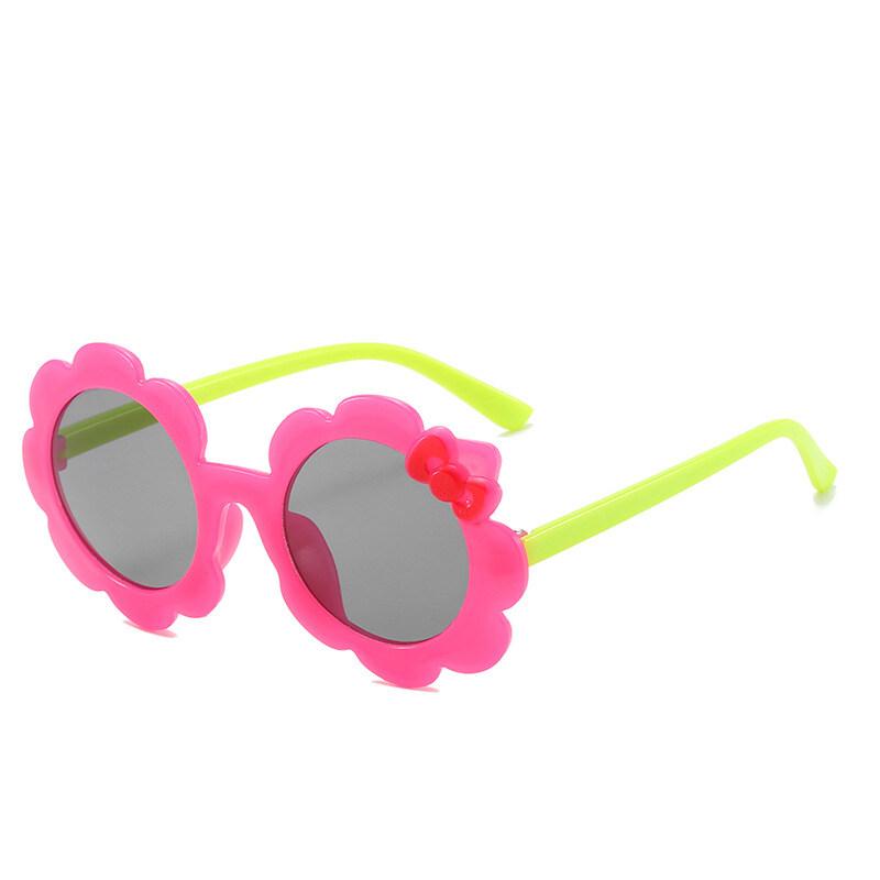 New Sunglasses Flower Cartoon Children Sunglasses Cute Bowknot Baby Glasses Cross-border Kids Sunglasses