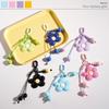 Y2K Candy Color Flower Keychain Sweet Cute Keyring Lovely Bag Pendant Hanging Decoration Couple Key Holder Gifts