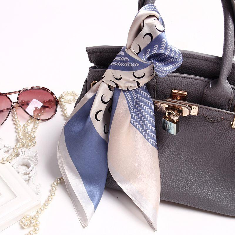 Silk Small Square Scarf: Women's Autumn Lightweight Neck Protection Fashionable Scarf High-end & Versatile Neck Warmer