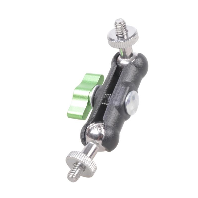 База шарового шарнира 1/4 дюйма Двойной socket-arm Удлинительный рычаг Крепление для телефона на мотоцикл/велосипед Оборудование для экшн-камеры Осветительное оборудование