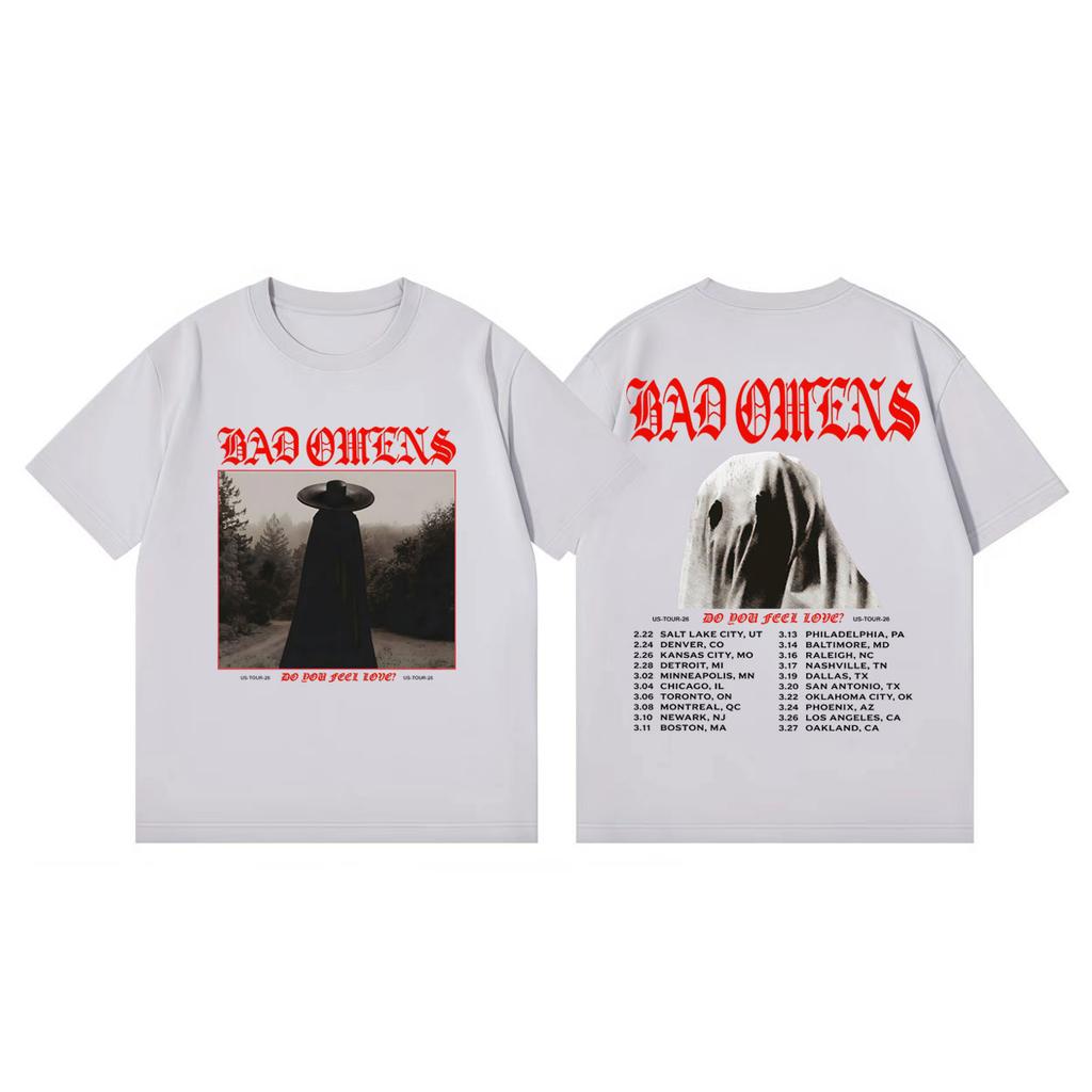 Punk Rock Band Bad OUnisexs Do You Feel Love Tour 2026 Tshirt Fashion Vintage Y2K Short Sleeve Tshirts Unisex Women Casual Loose Top