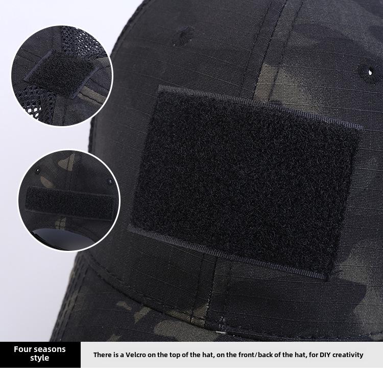 Men's Camouflage Tactical Baseball Cap - Python Pattern Velcro Duckbill Hat for Outdoor Sports