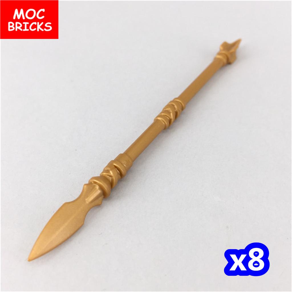 MOC Кубики Средневековые Рыцари Рим Оружие Золотой Меч Щит Копье Алебарда Шлем Фигурка Образовательный Строительный Блок Подарки