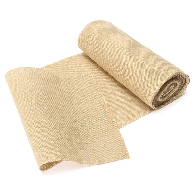 30x100 см мешковина скатерть дорожка для стола свадебное украшение натуральный джут лен сизаль стулья пояса декор ARI