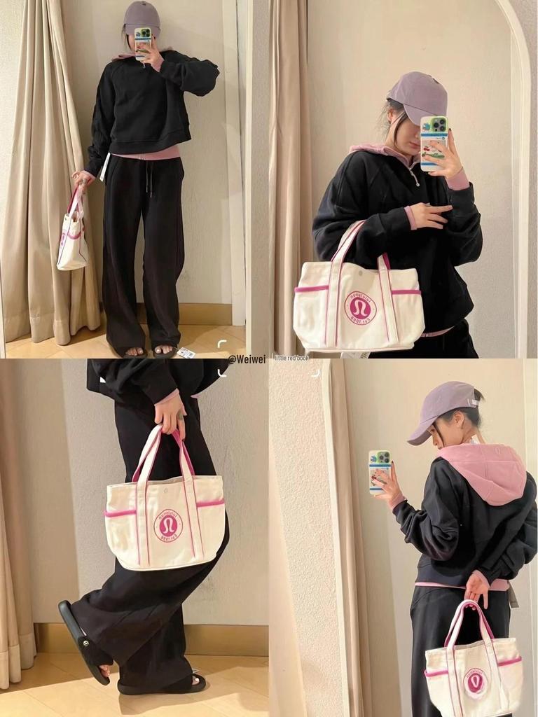 2025 Женская холщовая сумка-тоут большой вместимости с водоотталкивающим покрытием и множеством карманов, 6,5 л, спортивный стиль