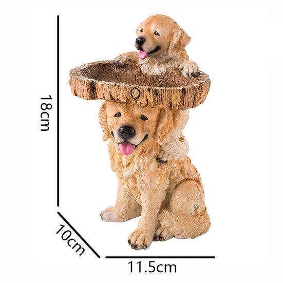 Resin Birdbath Wild Bird Feeder Cute Dog Hedgehog Garden Ornament Outside Sculpture Bases Decor for Nature Lover Yard Garden