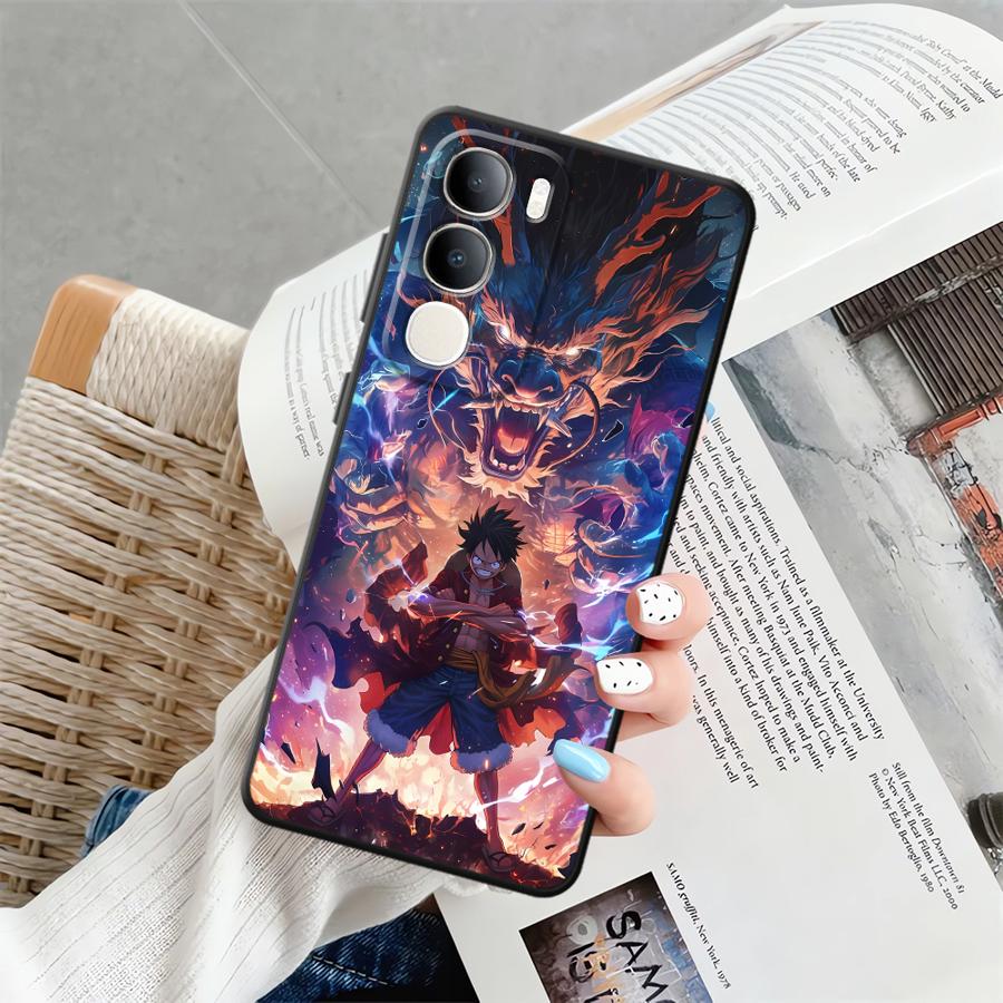 Крутой аниме чехол с Луффи для Vivo V25 V30 Y51S Y78 Y71 Y91 Y52S Y93 V29 V27 Y53S Y75 Y81 V21E V23 Y50 Y95