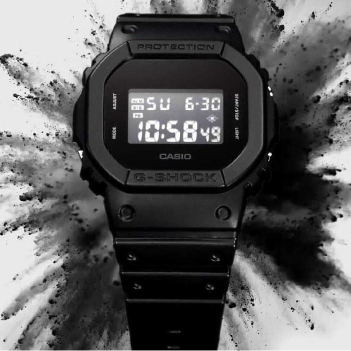 Casio G-Shock Однотонные Унисекс Часы DW-5600BB-1 Черные