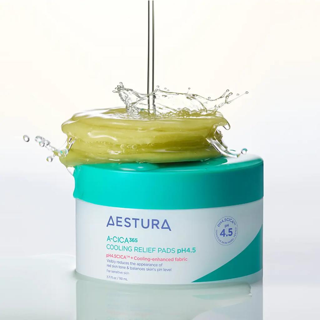 Aestura A-CICA365 Охлаждающие успокаивающие пэды pH4.5 – 110мл (60 листов)