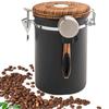 Coffee Canister, Airtight Stainless Steel Kitchen Food Storage Container with Date Tracker and Scoop for Grounds Coffee, Beans