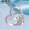RUI RUI YU Love Children Pendant Necklace Unicorn Cartoon Clavicle Chain Gift