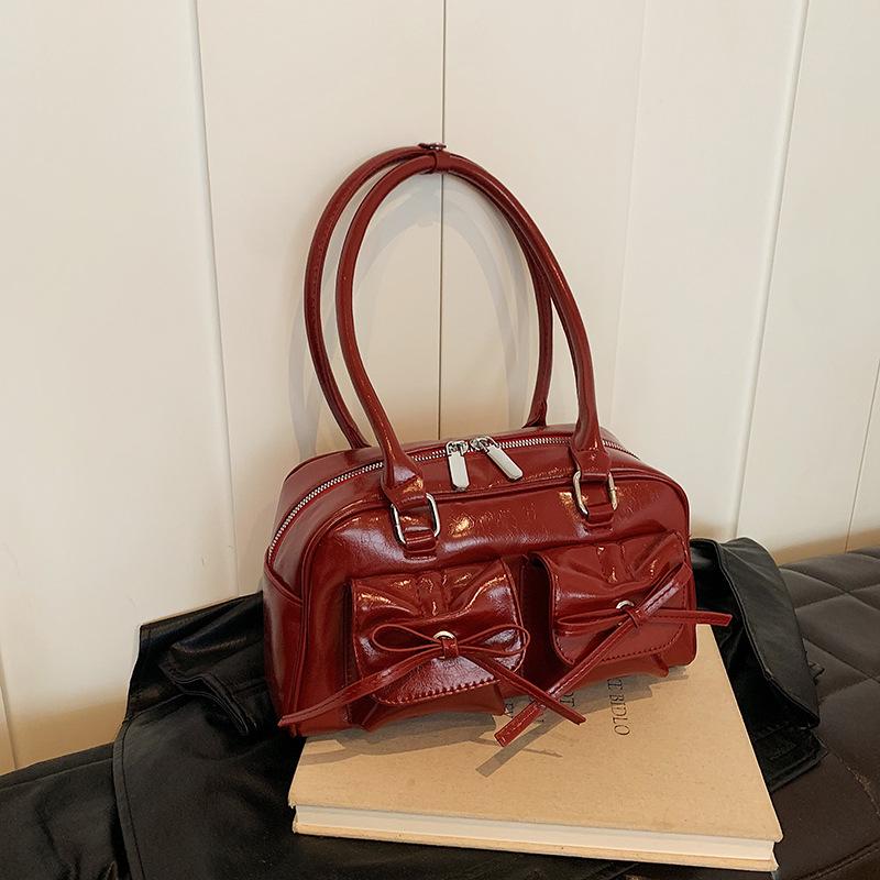 Сумка под мышкой Bow Spice Girl Женская 2025 Новая летняя сумка-тоут На плечо Сумка-боулинг Подушка Сумка для поездок