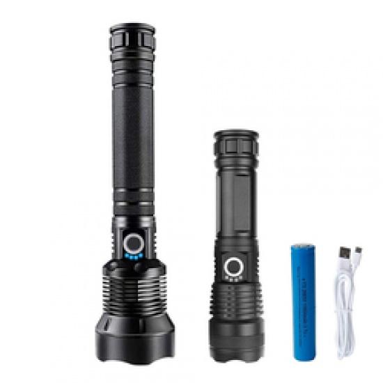 Xhp70 Масштабируемый перезаряжаемый фонарик Аварийный фонарь Тактический алюминиевый супер яркий мощный светодиодный фонарик