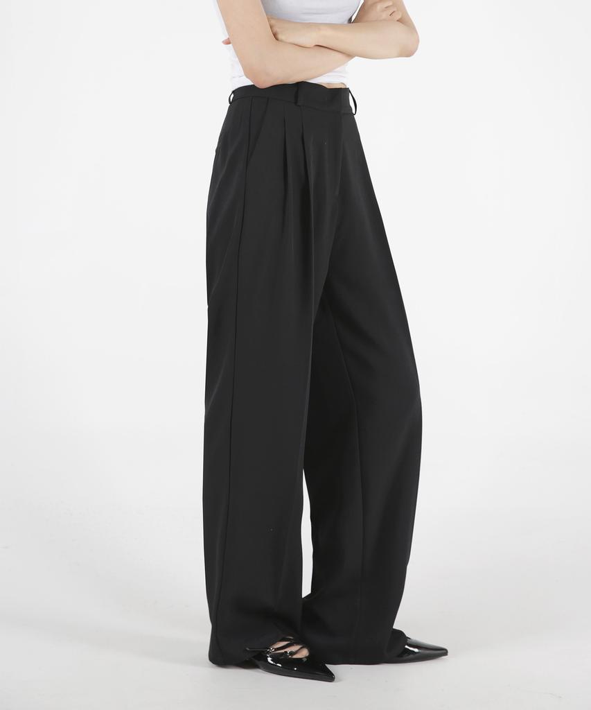 UMM Women'S Triple-Height Fitted Wide Straight Back Elastic Waist Slacks 5 Colors (B Type)