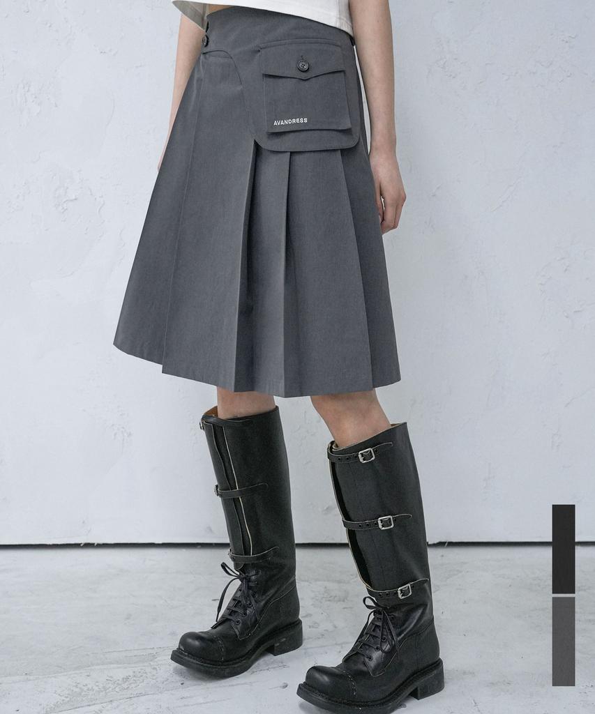 Urban Dress Saddle Midi Pleats Skirt - 2Col