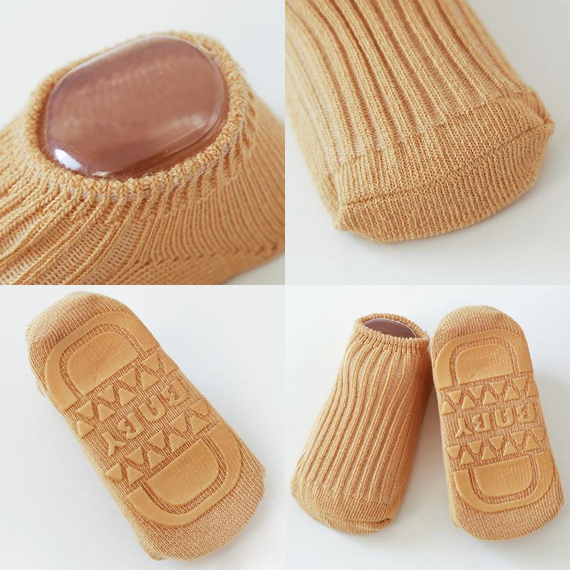 Spring/Summer Anti-Slip Combed Cotton Baby Socks - Infant Walking Floor Socks