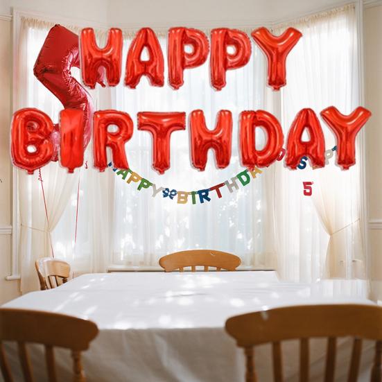 13 шт., воздушные шары с днем ​​рождения, баннер, алюминиевая фольга, надувные подвесные воздушные шары с буквами для украшения вечеринки