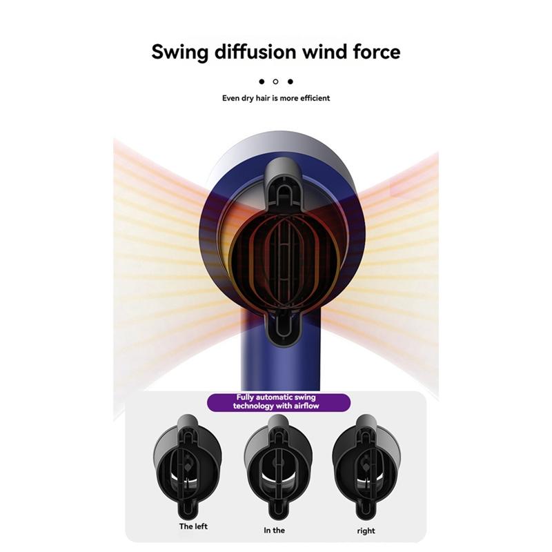 Для Dyson Supersonic HD15 HD12 HD08 HD04 HD03 HD02 Автоматическая насадка для быстрой сушки с автоповоротом - Гладкая отделка и бережная сушка