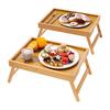 Бамбуковый столик-поднос для кровати со складными ножками, деревянный поднос для рисования, завтрака, перекуса, сервировки, подставка для ноутбука, складной столик для кровати, дивана