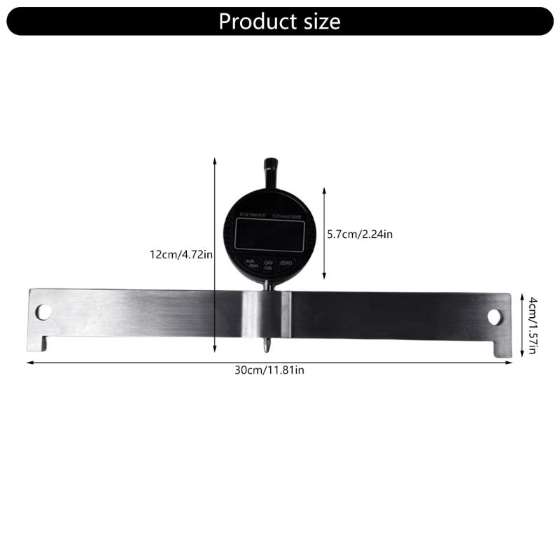 Guitar Leveling Digital Ruler Tool Guitar Neck Curvature Measurement Tool Guitar Neck Ruler Fingerboard Leveling Ruler