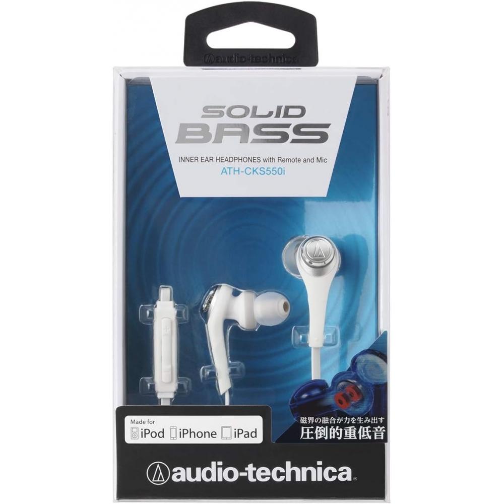 Audio Technica Solid Bass Ipod Iphone Ipad Canal Наушники Deep Bass Белый Ath Cks550i Wh Белый