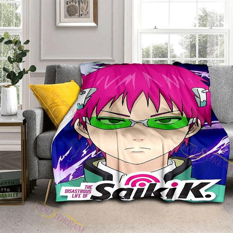 Одеяло аниме Kusuo Saiki Peeker по индивидуальному заказу, плюшевое фланелевое украшение для кровати, домашнее одеяло для дивана, унисекс, детские подарки для мальчиков