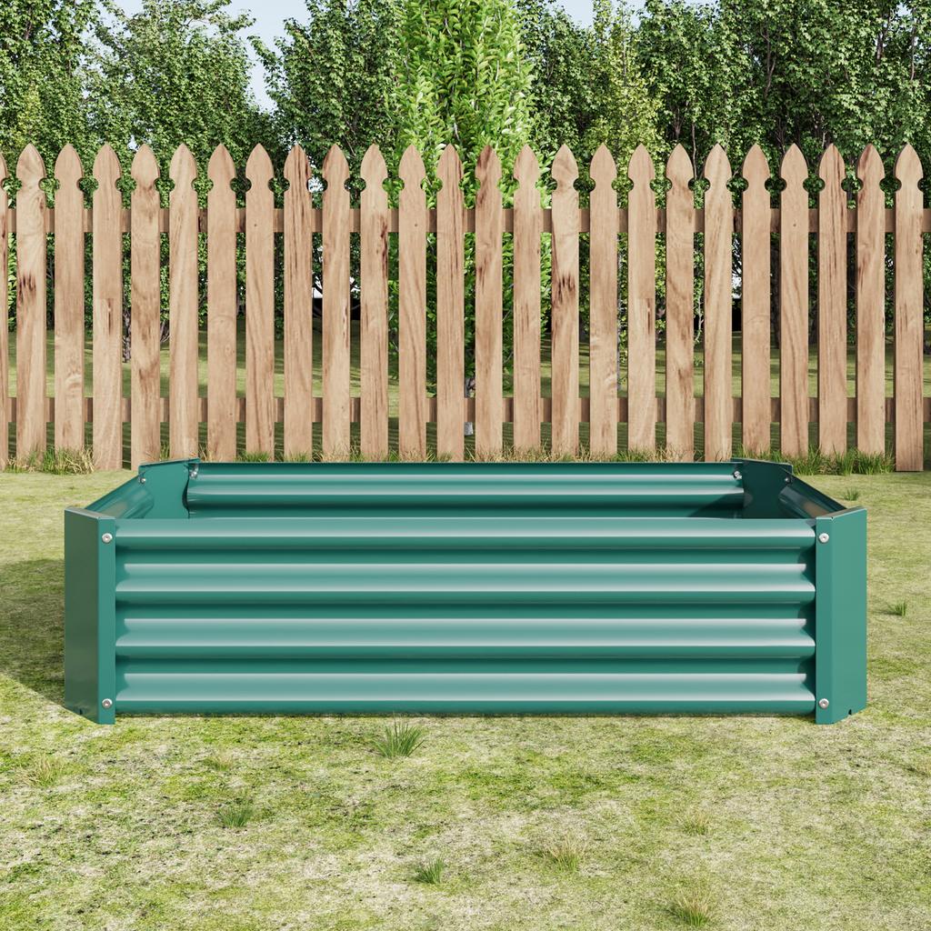 Metal Raised Bed, Raised Beds made of Robust Sheet Steel, Rust Protection, Kit without Bottom, Ideal for Vegetables, Herbs & Flowers Anthr