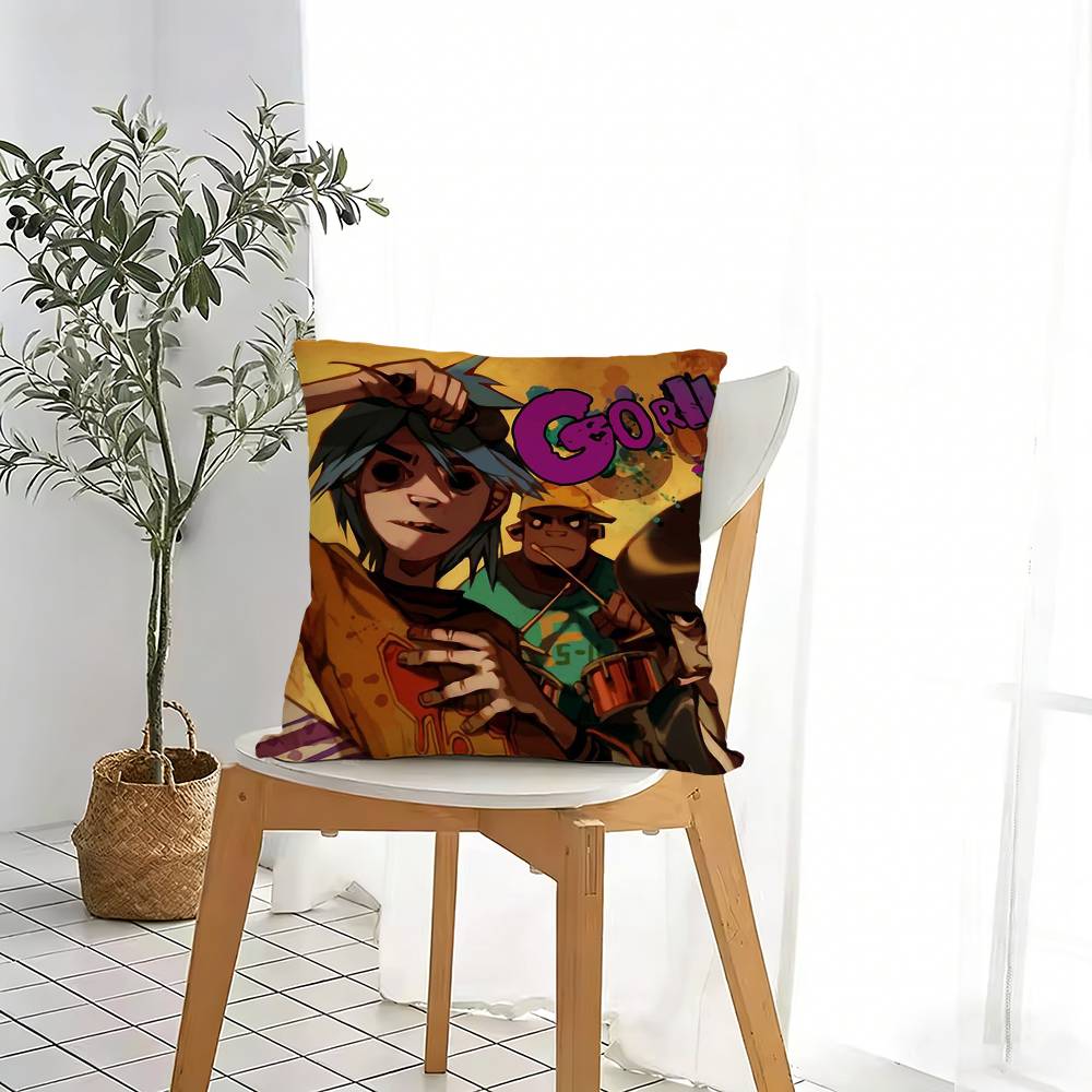 G-Gorillaz Rock Band Pillow Case Cushion Cover Throw Pillow Case For Car Sofa