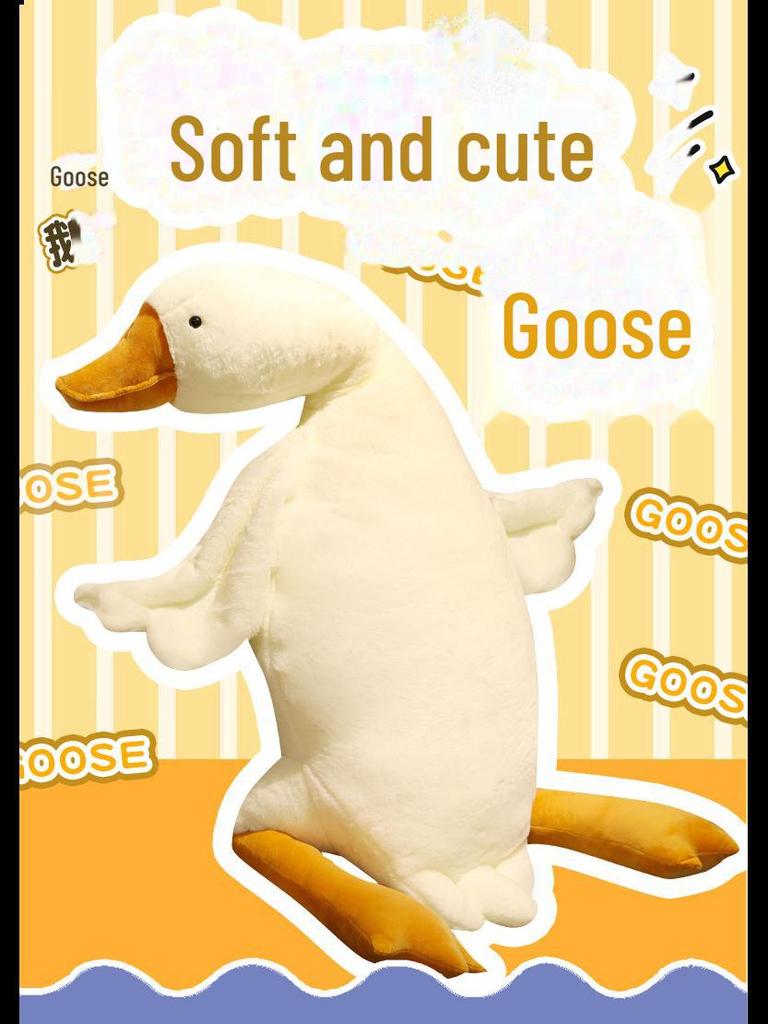 Cute White Goose Plush Toy - Perfect Sleeping Pillow & Birthday Gift for Girls