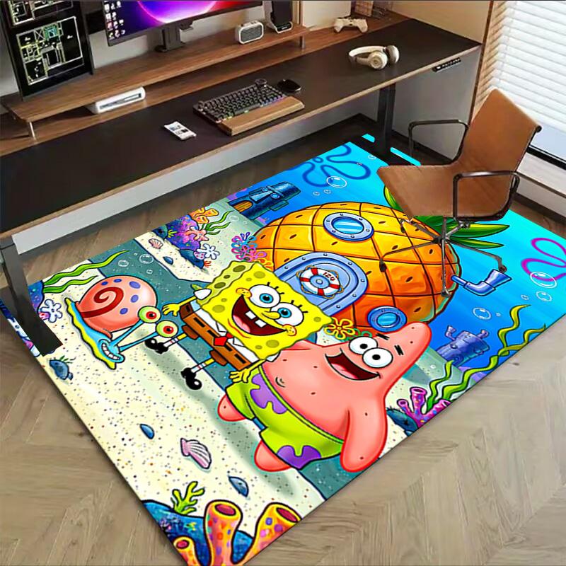1pc Underwater Pineapple Home Carpet for Playroom Bedroom Living Room Sofa Home Decor,kids Game Area Rug Non-slip Floor Mat Y7297