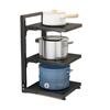 Adjustable Cabinet Layered Pot Rack Free Layering Pot Storage Rack Sink Storage Organizer  for Home