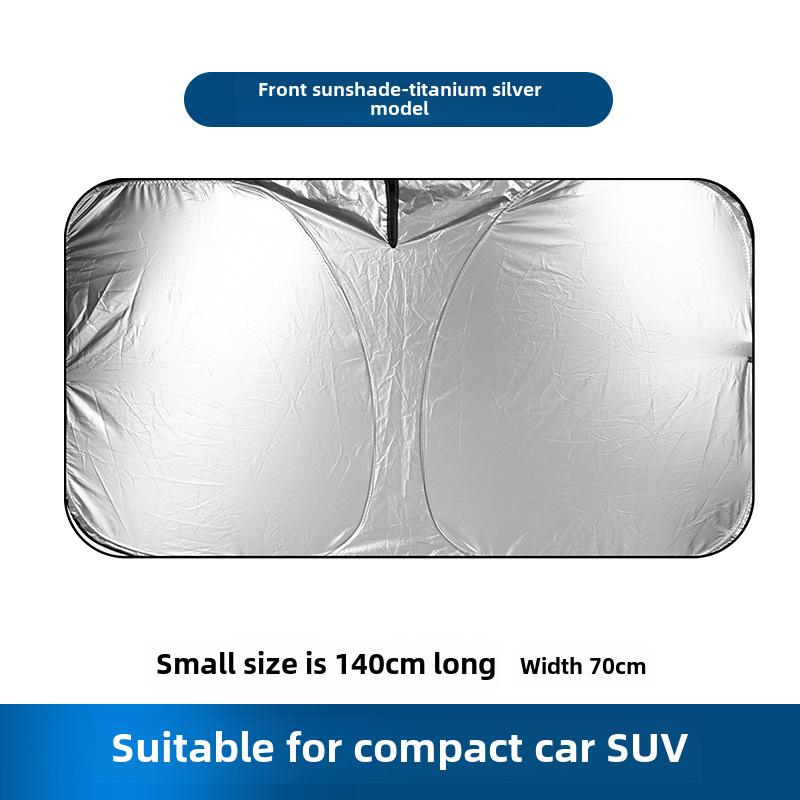 Универсальный титаново-серебряный лазерный автомобильный солнцезащитный козырек - теплоизоляция и защита от солнца