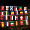 24 European Countries String Flags Mini International Bunting Banners National Country Decoration for School Sports Events Grand Opening Party
