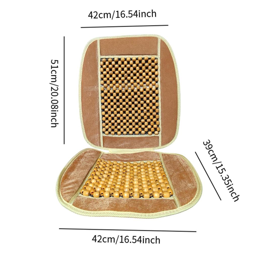 Универсальная накидка на сиденье автомобиля из деревянных бусин, поддержка спины, массажная охлаждающая подушка