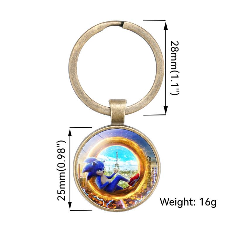 Соник Игрок Брелок Камень Времени Мультяшный Стиль Аксессуар для Ключей Смешанный Материал