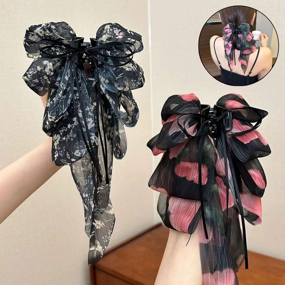1Pcs Elegant Tail Clips Fashionable Hair Claw Durable Chiffon Hair Clip  Hair Accessories