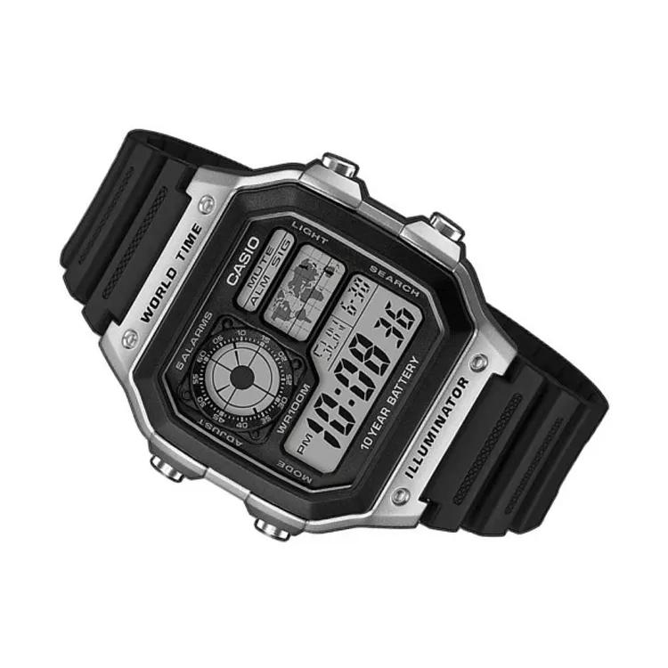 CASIO Men YOUTH Black Watch AE-1200WH-1C (Unisex) Japanese Korean Watches AE 1200WH 1C
