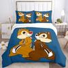 Chipmunk Duo Print 3Pcs Bedding Setduvet Cover With 2 Bedropillowcase Home Birthday Gift