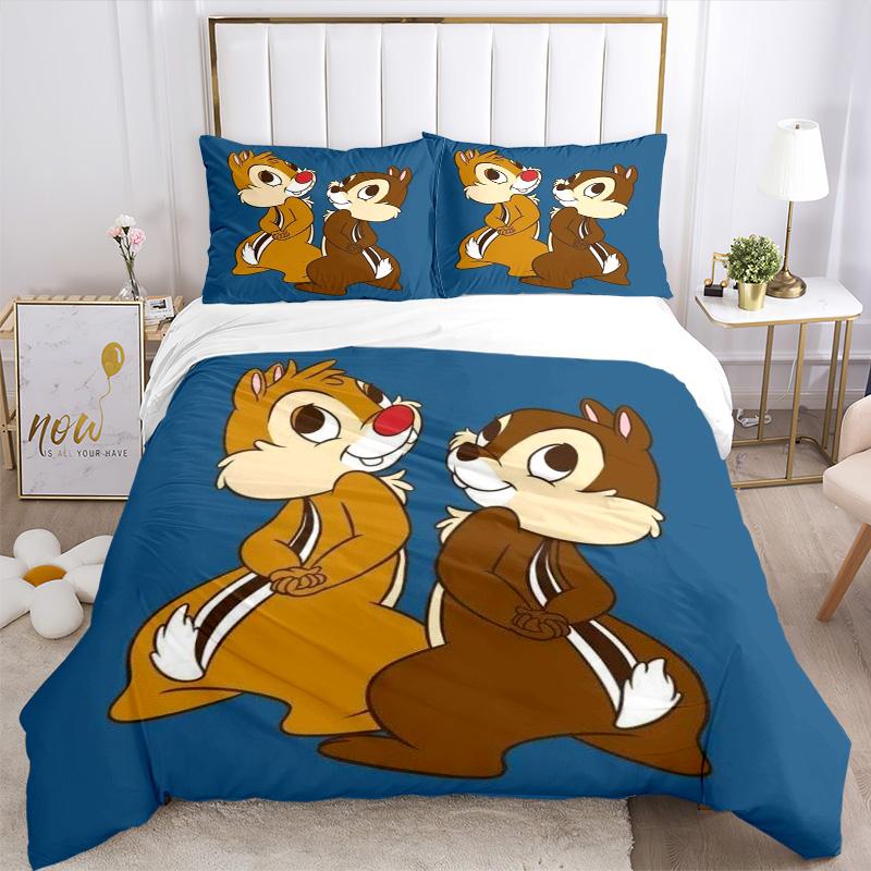 Chipmunk Duo Print 3Pcs Bedding Setduvet Cover With 2 Bedropillowcase Home Birthday Gift
